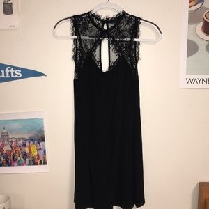 American Eagle Black Lace Shift Dress